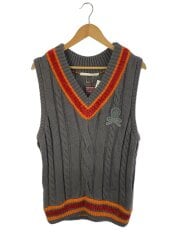 ニットベスト(厚手)/L/ウール/グレー