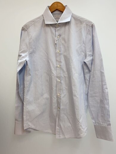 商品画像：長袖シャツ/L/コットン/ホワイト/ドット/DW9246110// 1