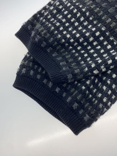 商品画像：ニット・セーター(薄手)/M/コットン/ブラック/チェック 5