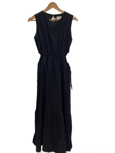 商品画像：ノースリーブワンピース/FREE/コットン/ブラック/無地/260103-10179 1