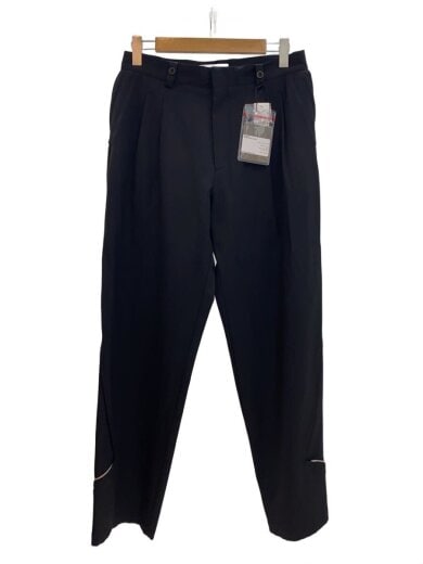 商品画像：タグ付/25aw/ストレートパンツ/48/ウール/ブラック/無地 1