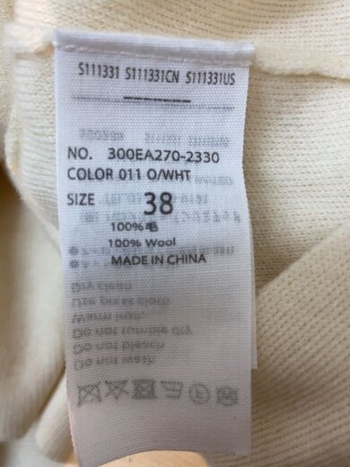 商品画像：レイヤーカフプルオーバー/38/ウール/アイボリー/無地/300EA270-2330 4