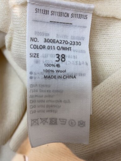 商品画像：レイヤーカフプルオーバー/38/ウール/アイボリー/無地/300EA270-2330 5