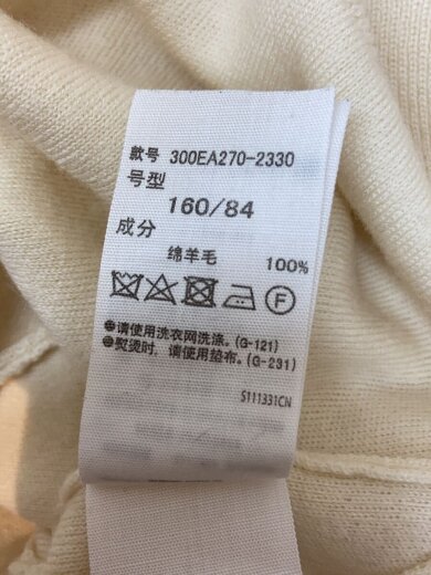 商品画像：レイヤーカフプルオーバー/38/ウール/アイボリー/無地/300EA270-2330 7