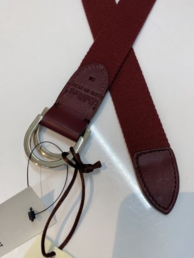 商品画像：ベルト/コットン/ボルドー/無地/メンズ 2