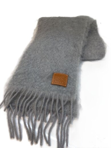 商品画像：マフラー/モヘア/グレー/無地/レディース/A-28003861// 1