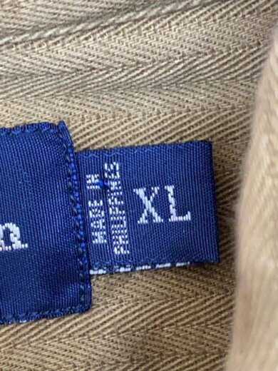 商品画像：長袖シャツ/XL/コットン/キャメル/ヘリンボーン 4