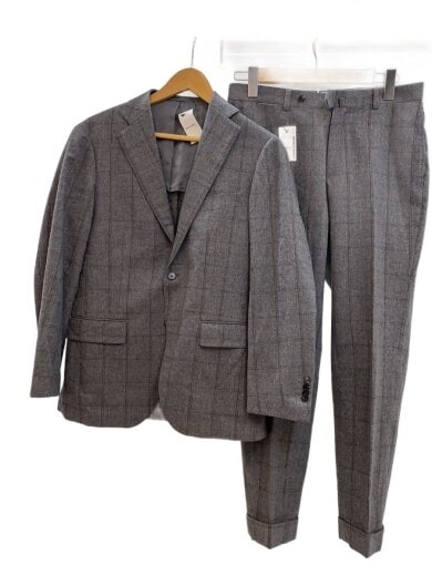 商品画像：スーツ/--/ウール/グレー/チェック 1