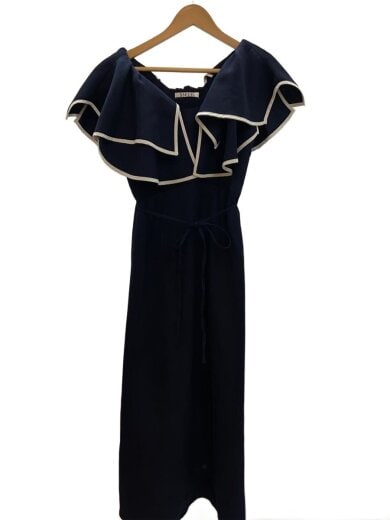 商品画像：ノースリーブワンピース/O/ポリエステル/ネイビー/無地/SWFO221069 1