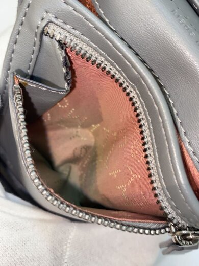 商品画像：コインポケット汚れ有/3つ折り財布/スウェード/グレー/レディース 5