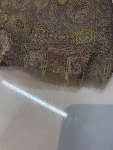 商品画像：ストール/ウール/パープル/総柄/レディース 4