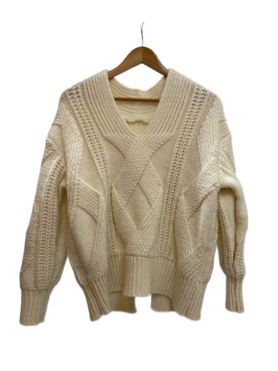 商品画像：ニット・セーター(厚手)/FREE/アクリル/アイボリー/無地/LDZ10522405A0009 1