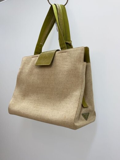 商品画像：キャンバストートバッグ/使用感有/ベージュ/無地 2