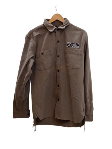 商品画像：gaintipdesign/長袖シャツ/XL/コットン/カーキ/無地 1