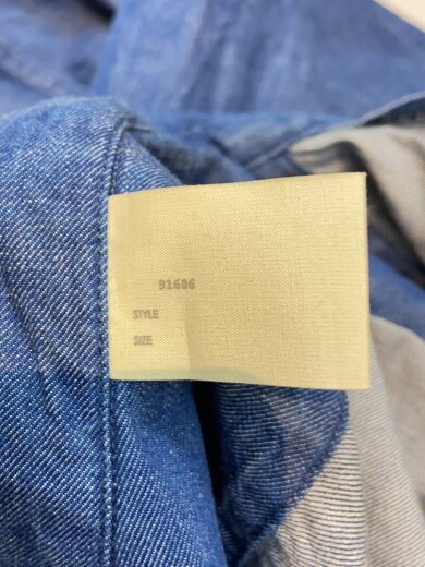 商品画像：ドロップショルダービッグシャツ/36/コットン/インディゴ/1201-SH07-051 3