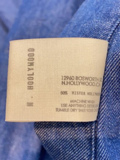 商品画像：ドロップショルダービッグシャツ/36/コットン/インディゴ/1201-SH07-051 4