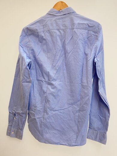 商品画像：長袖シャツ/S/コットン/ブルー/無地 2