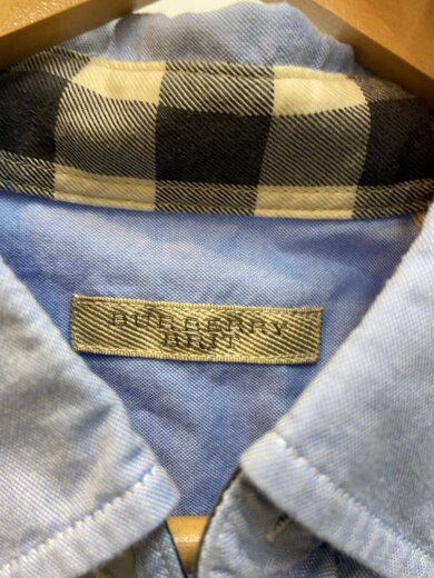 商品画像：長袖シャツ/S/コットン/ブルー/無地 3