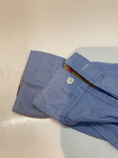 商品画像：長袖シャツ/S/コットン/ブルー/無地 5