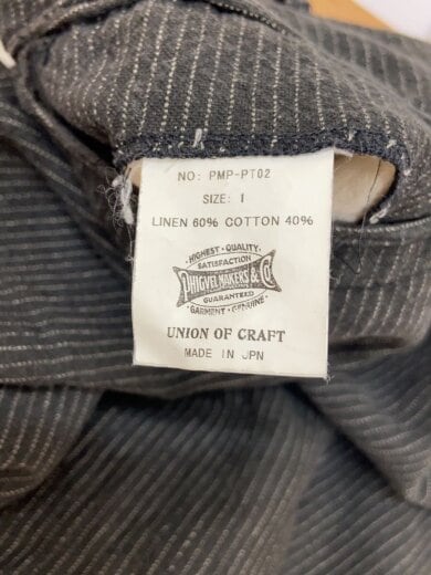 商品画像：クロップドパンツ/1/リネン/グレー/ストライプ/PMP-PT02 6