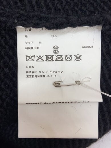 商品画像：ニット・セーター(厚手)/M/ウール/ブラック/無地/GP-N016 5