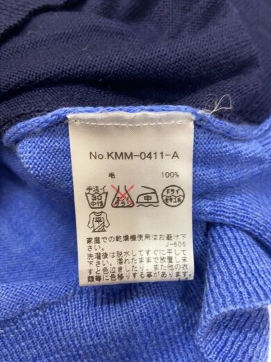 商品画像：ニット・セーター(薄手)/M/ウール/ネイビー/KMM-0411-A 5