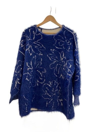 商品画像：SAHARA/Reversible Jacquard Knit/ポリエステル/ネイビー/01-KN004-24-03 1