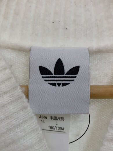 商品画像：ニット・セーター(厚手)/L/ポリエステル/ホワイト/無地/KD9397 3