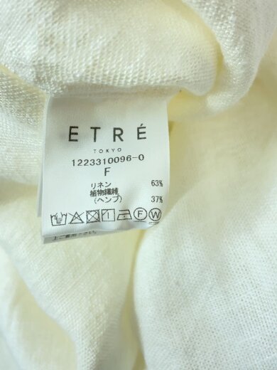 商品画像：ETRE TOKYO/半袖シャツ/FREE/リネン/ホワイト/無地/1223310096-0 4