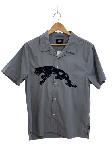 商品画像：半袖シャツ/M/コットン/ブルー/無地/panther// 1