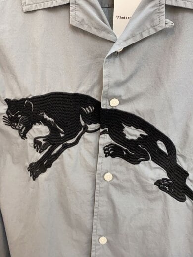 商品画像：半袖シャツ/M/コットン/ブルー/無地/panther// 7