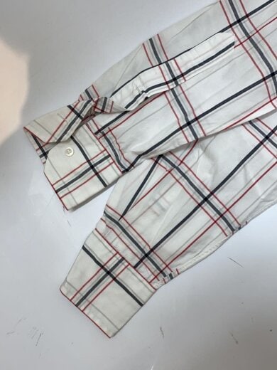 商品画像：長袖シャツ/1/コットン/ホワイト/チェック// 5