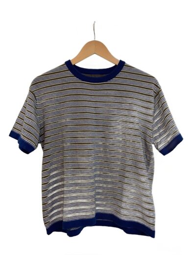 商品画像：Tシャツ/M/コットン/マルチカラー/ボーダー/WRKNN-008 1