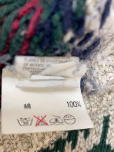 商品画像：ニット・セーター(厚手)/M/コットン/ホワイト/総柄// 5