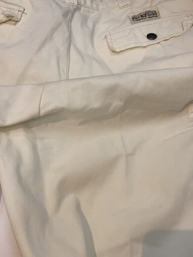 商品画像：90s/POLO CHINO/シミ有/カーゴパンツ/32/コットン/ホワイト 8