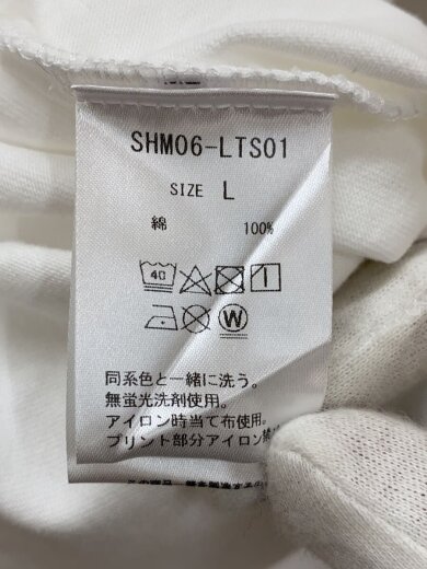 商品画像：長袖Tシャツ/L/コットン/ホワイト/プリント/SHM06-LTS01// 4