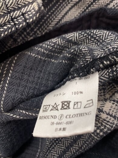 商品画像：長袖シャツ/--/--/GRY/チェック 4