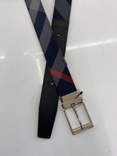 商品画像：ベルト/--/NVY/チェック/メンズ/8084067 2