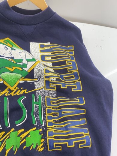 商品画像：スウェット/L/コットン/NVY/80s/USA製/IRISH 3