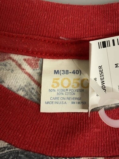 商品画像：Tシャツ/M/コットン/RED 4