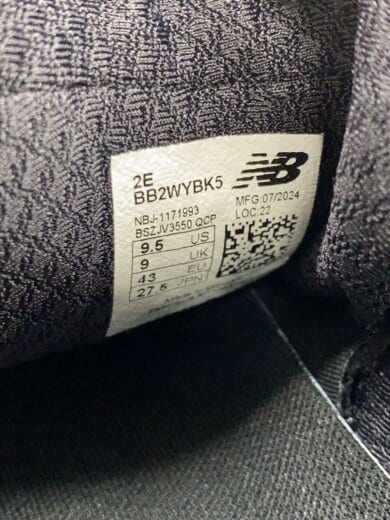 商品画像：ローカットスニーカー/27.5cm/BLK/BB2WYBK5 5