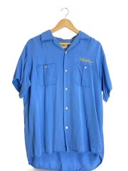 50～60s 黒タグ初期/ボウリングシャツ/半袖シャツ/L/--/BLU