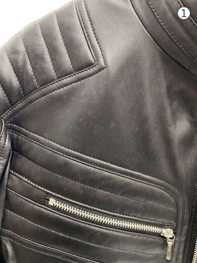 商品画像：レザージャケット・ブルゾン/L/羊革/BLK/無地/05400217441 5