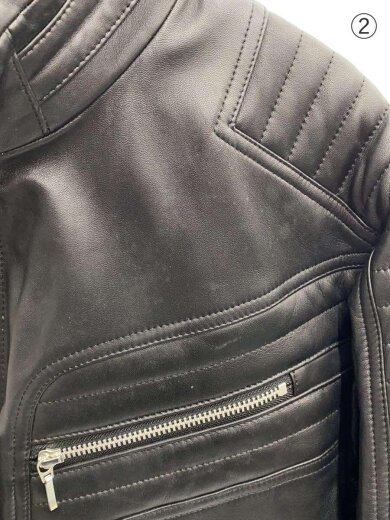 商品画像：レザージャケット・ブルゾン/L/羊革/BLK/無地/05400217441 6