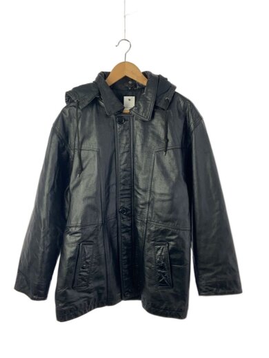 商品画像：GRAHAM LAND/レザージャケット・ブルゾン/M/牛革/BLK/無地 1