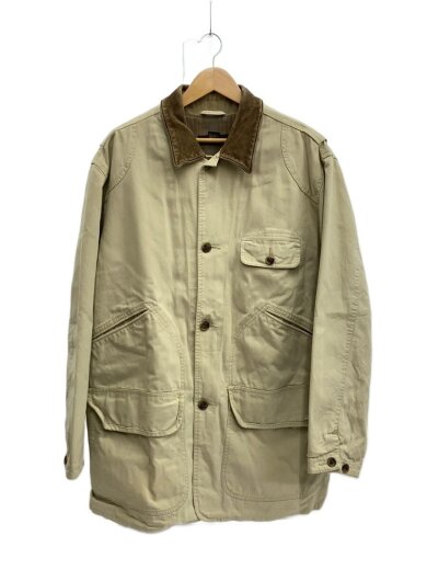 商品画像：襟レザー/ジャケット/M/コットン/KHK/無地 1