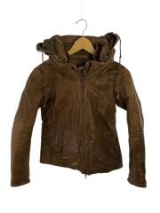 レザージャケット・ブルゾン/S/山羊革/BRW/無地/31547045