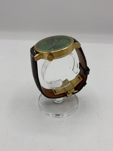 商品画像：クォーツ腕時計/アナログ/レザー/GRN/BRW 2