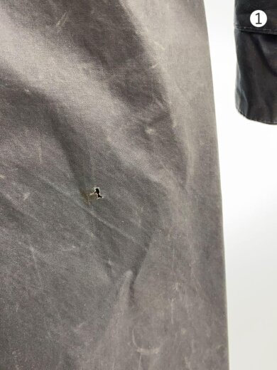 商品画像：89年製 TRENCH COAT/トレンチコート/34/コットン/NVY/無地/A605/背面小穴有 8