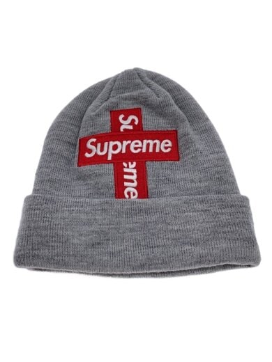 商品画像：CROSS BOX LOGO BEANIE/ニットキャップ/--/アクリル/GRY/メンズ 1